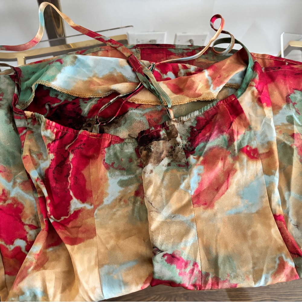 NAANAA Watercolor Tye Dye Marble Print Mini Dress - Picture 6 of 8
